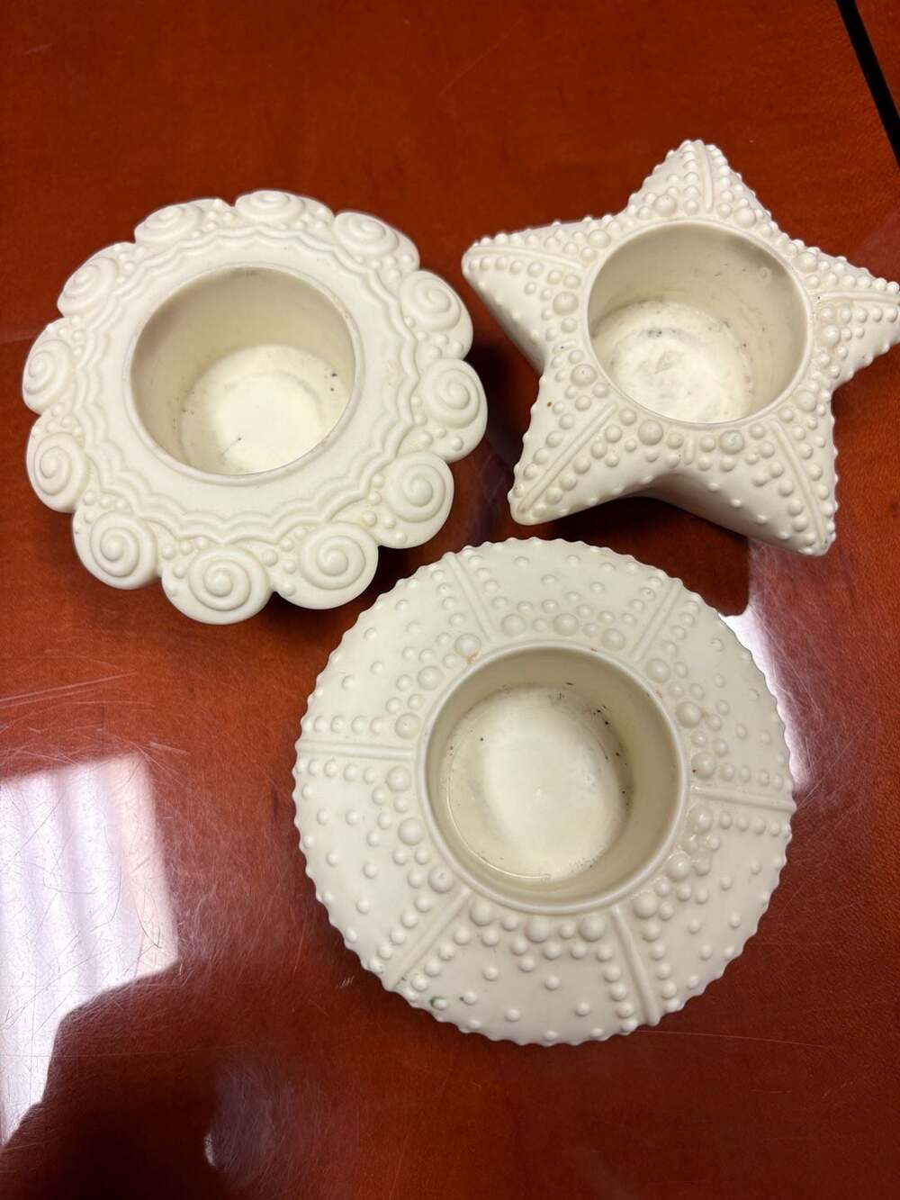 PartyLite Sea Drifters Bisque Piccelin Votive Holders Set Of 3 These are discont